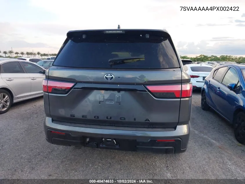 2023 Toyota Sequoia Platinum VIN: 7SVAAAAA4PX002422 Lot: 40474633