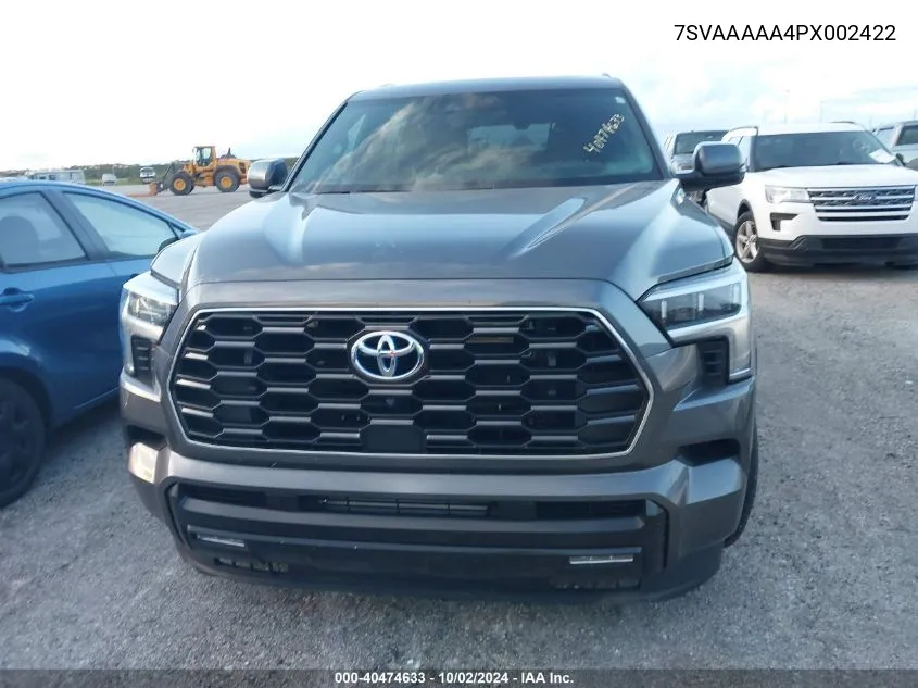 2023 Toyota Sequoia Platinum VIN: 7SVAAAAA4PX002422 Lot: 40474633