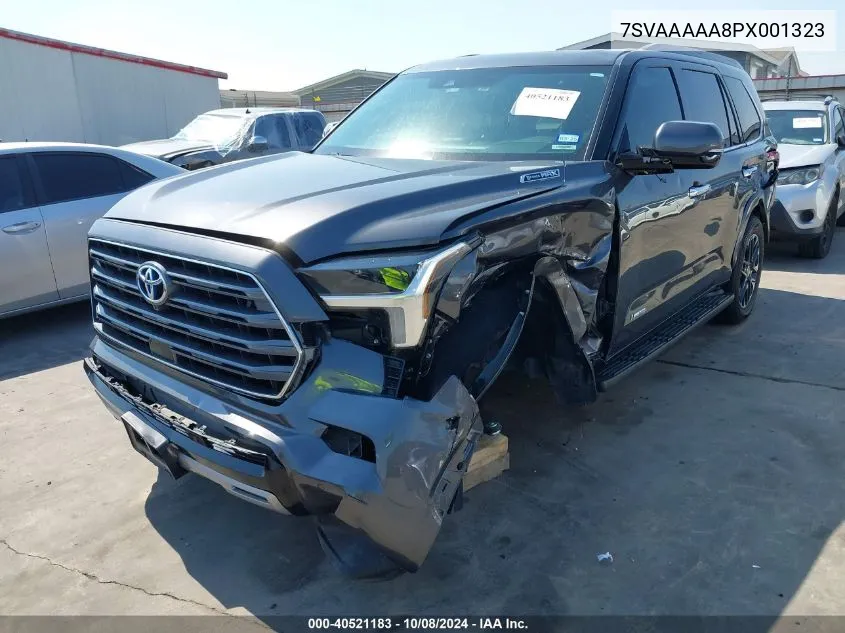 2023 Toyota Sequoia Limited VIN: 7SVAAAAA8PX001323 Lot: 40521183