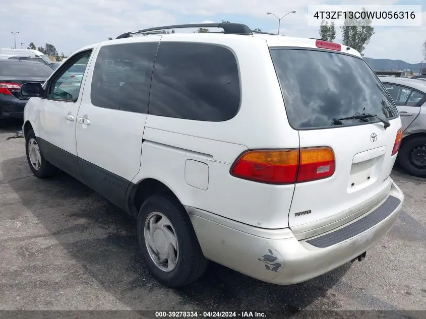 1998 Toyota Sienna Xle VIN: 4T3ZF13C0WU056316 Lot: 39278334