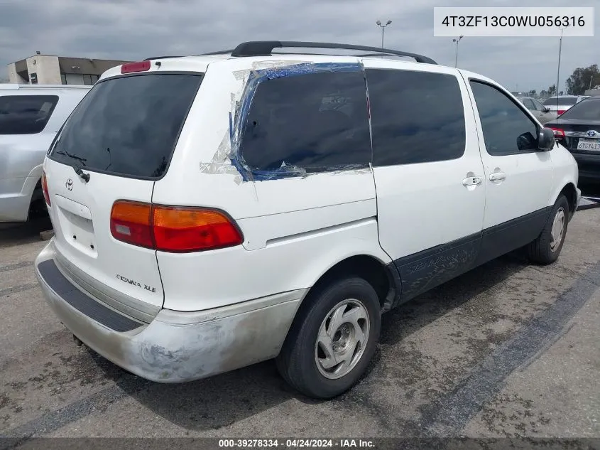 1998 Toyota Sienna Xle VIN: 4T3ZF13C0WU056316 Lot: 39278334