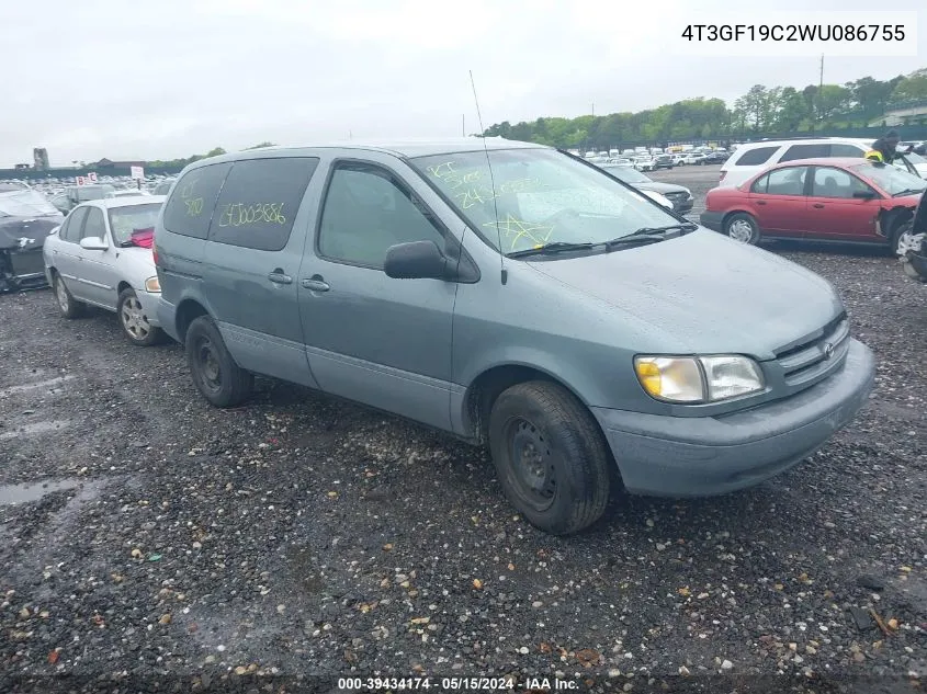 4T3GF19C2WU086755 1998 Toyota Sienna Ce