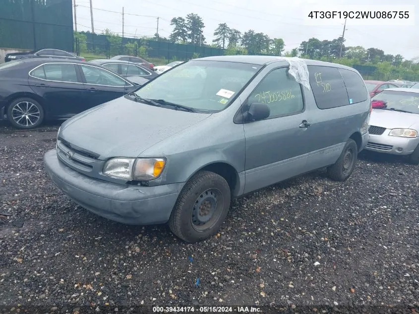 4T3GF19C2WU086755 1998 Toyota Sienna Ce