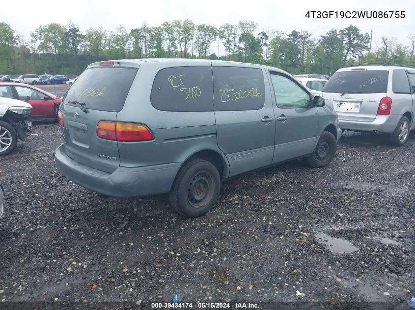 4T3GF19C2WU086755 1998 Toyota Sienna Ce