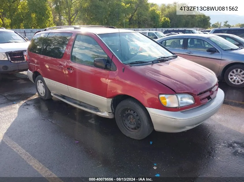 1998 Toyota Sienna Xle VIN: 4T3ZF13C8WU081562 Lot: 40079556