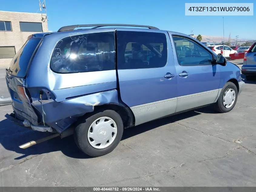 1998 Toyota Sienna Le VIN: 4T3ZF13C1WU079006 Lot: 40448752