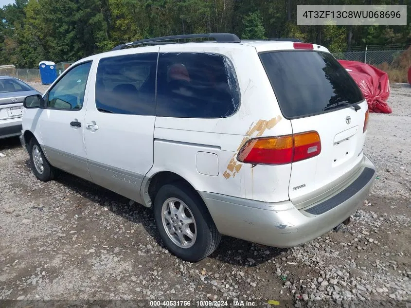 1998 Toyota Sienna Xle VIN: 4T3ZF13C8WU068696 Lot: 40531756