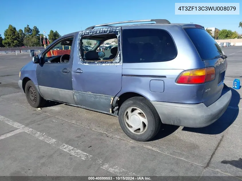 1998 Toyota Sienna Le VIN: 4T3ZF13C3WU008079 Lot: 40599553