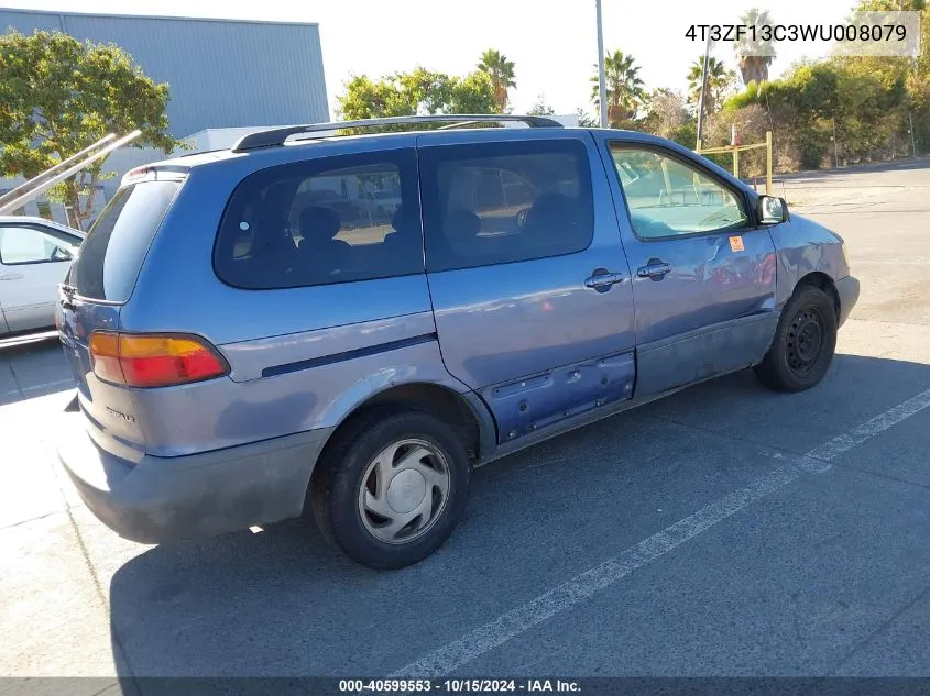 1998 Toyota Sienna Le VIN: 4T3ZF13C3WU008079 Lot: 40599553