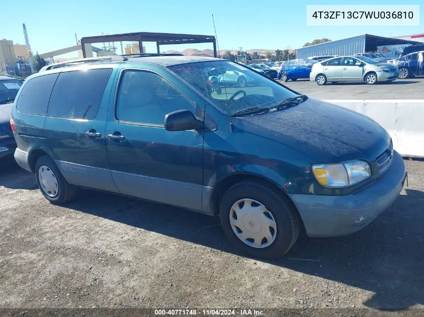 1998 Toyota Sienna Le VIN: 4T3ZF13C7WU036810 Lot: 40771748