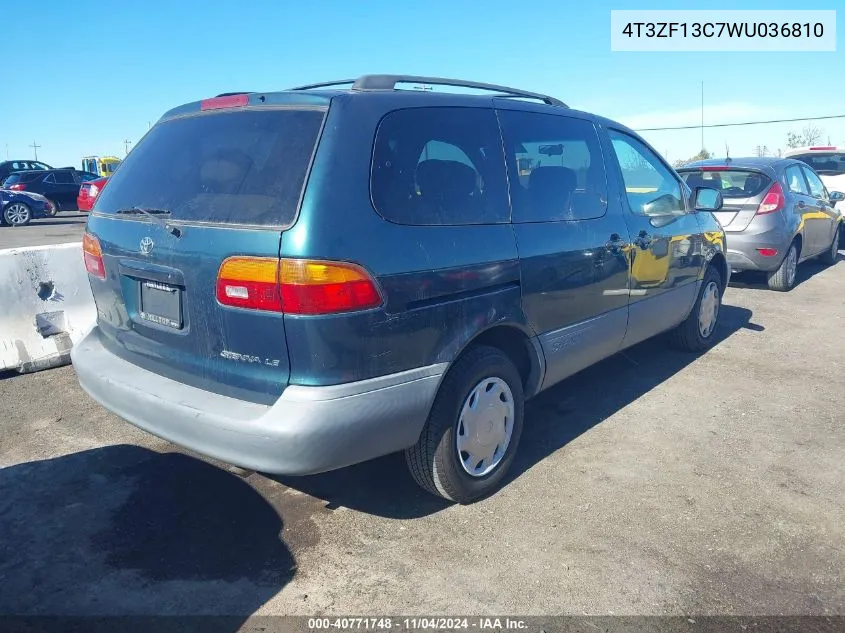 1998 Toyota Sienna Le VIN: 4T3ZF13C7WU036810 Lot: 40771748