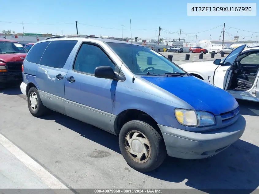 1999 Toyota Sienna Le VIN: 4T3ZF13C9XU167920 Lot: 40079968