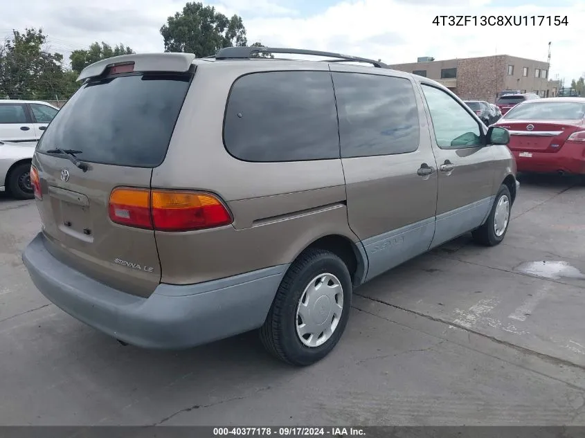 1999 Toyota Sienna Le VIN: 4T3ZF13C8XU117154 Lot: 40377178