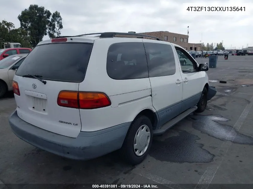 1999 Toyota Sienna Le VIN: 4T3ZF13CXXU135641 Lot: 40391081