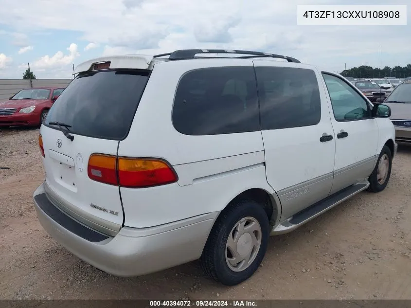 1999 Toyota Sienna Xle VIN: 4T3ZF13CXXU108908 Lot: 40394072