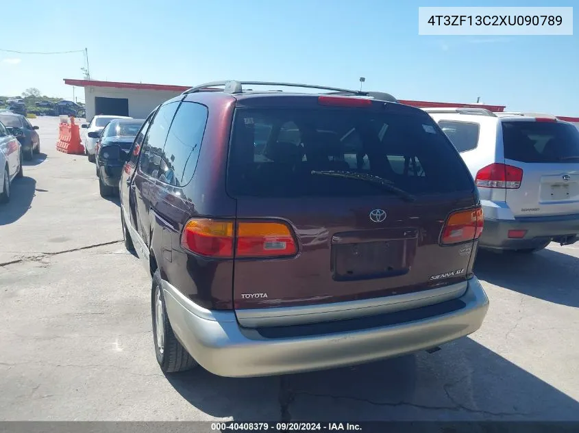 1999 Toyota Sienna Xle VIN: 4T3ZF13C2XU090789 Lot: 40408379