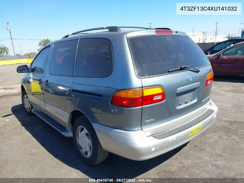 1999 Toyota Sienna Xle VIN: 4T3ZF13C4XU141032 Lot: 40435740