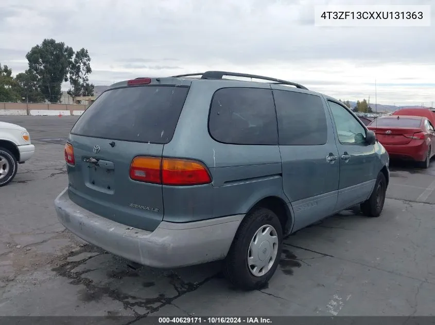 1999 Toyota Sienna Le VIN: 4T3ZF13CXXU131363 Lot: 40629171