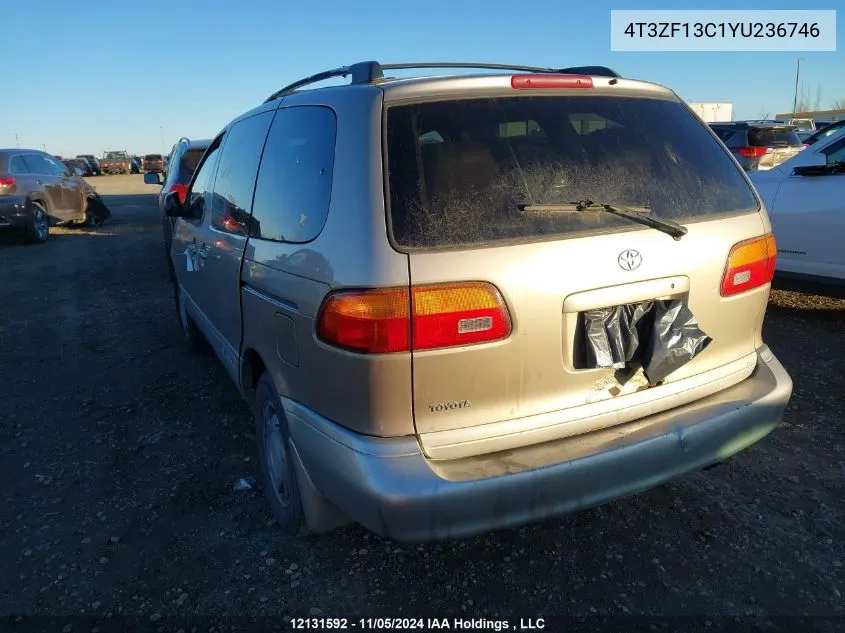 2000 Toyota Sienna Le/Xle VIN: 4T3ZF13C1YU236746 Lot: 12131592