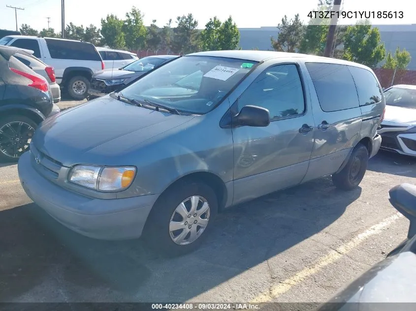 2000 Toyota Sienna Ce VIN: 4T3ZF19C1YU185613 Lot: 40234408