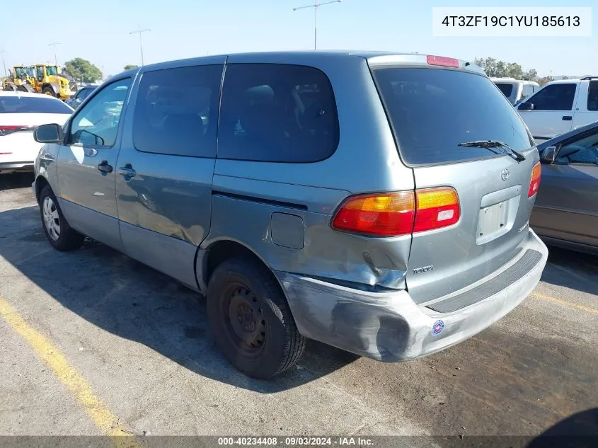 2000 Toyota Sienna Ce VIN: 4T3ZF19C1YU185613 Lot: 40234408