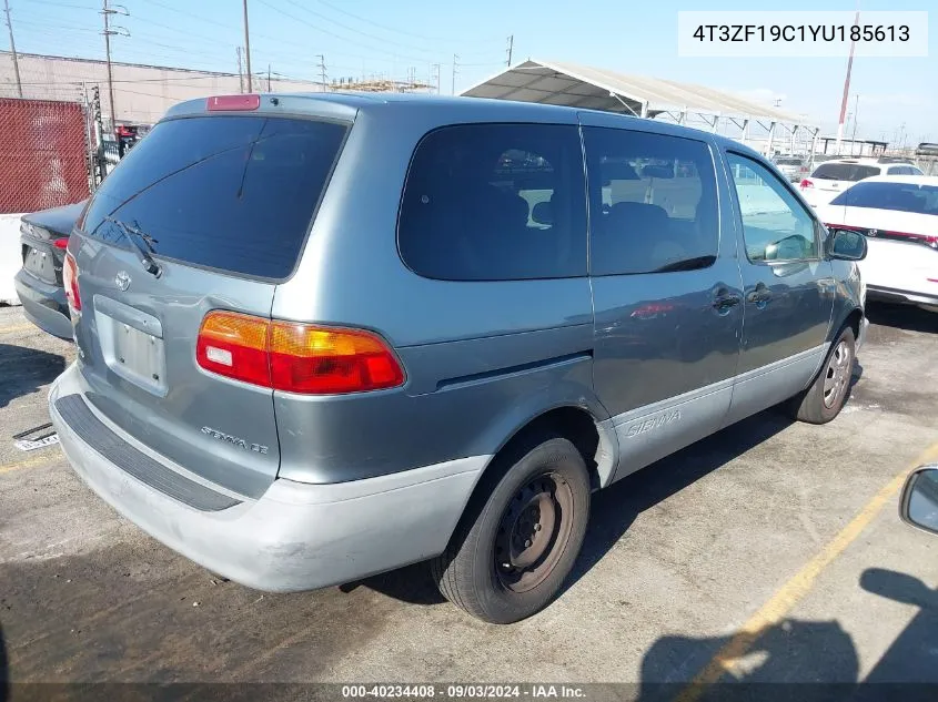 2000 Toyota Sienna Ce VIN: 4T3ZF19C1YU185613 Lot: 40234408