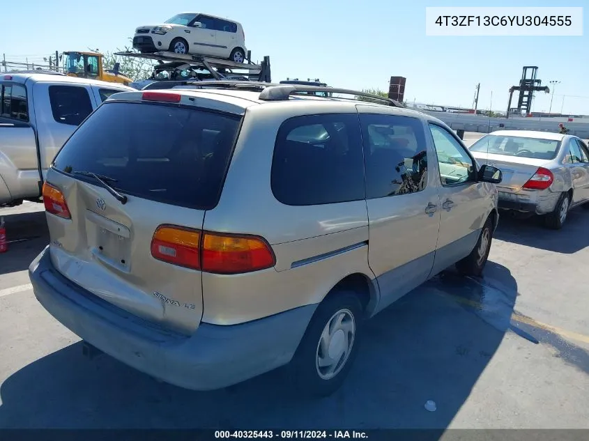 2000 Toyota Sienna Le VIN: 4T3ZF13C6YU304555 Lot: 40325443