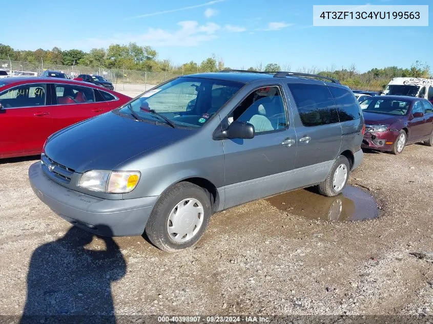 2000 Toyota Sienna Le VIN: 4T3ZF13C4YU199563 Lot: 40398907