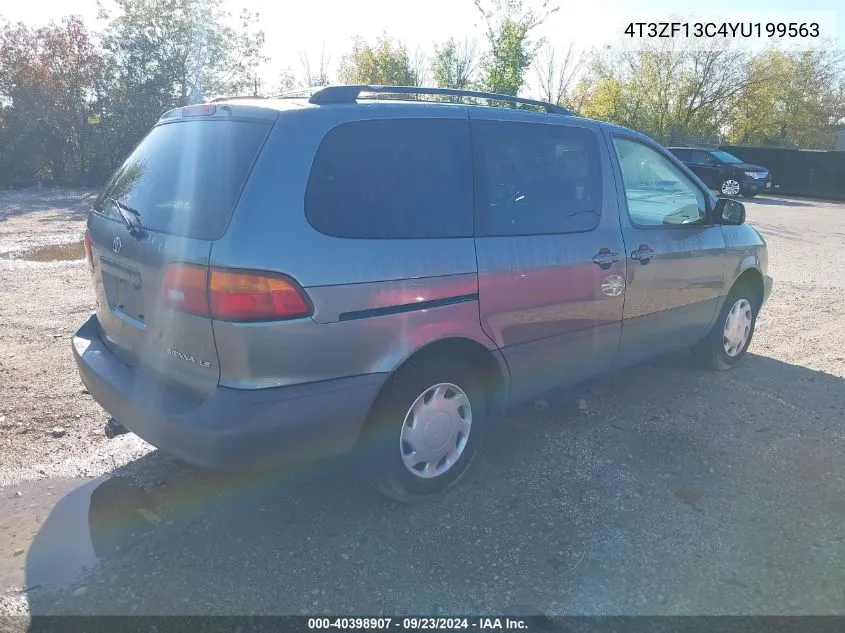 2000 Toyota Sienna Le VIN: 4T3ZF13C4YU199563 Lot: 40398907