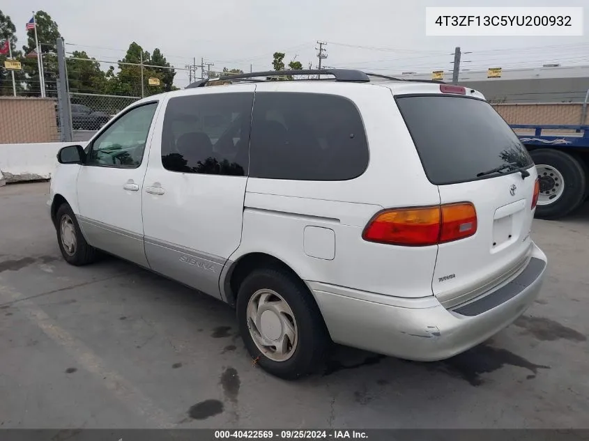 2000 Toyota Sienna Xle VIN: 4T3ZF13C5YU200932 Lot: 40422569