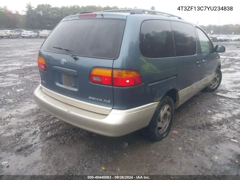 2000 Toyota Sienna Xle VIN: 4T3ZF13C7YU234838 Lot: 40445063