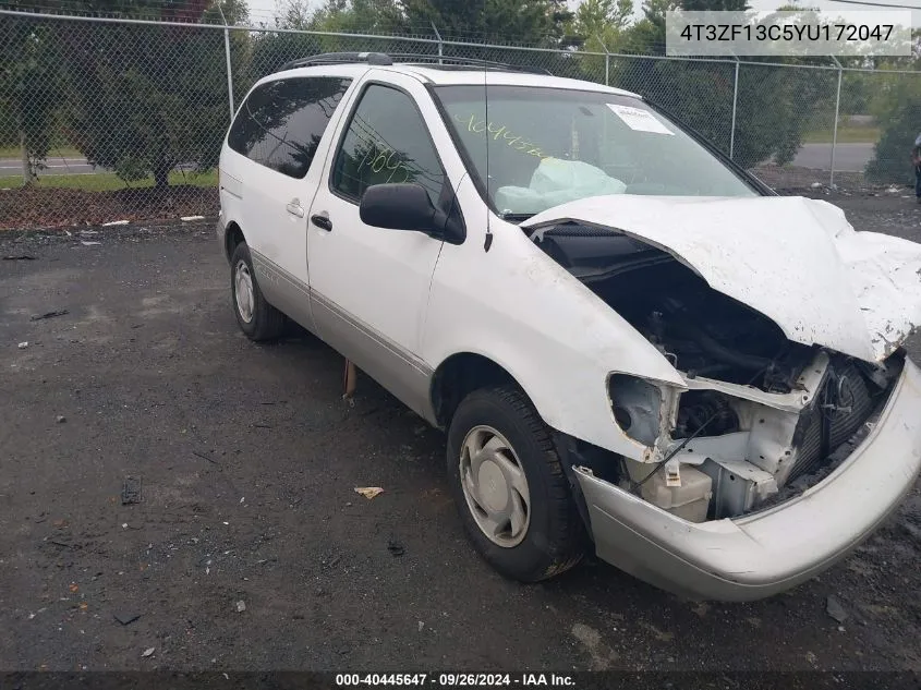 2000 Toyota Sienna Xle VIN: 4T3ZF13C5YU172047 Lot: 40445647