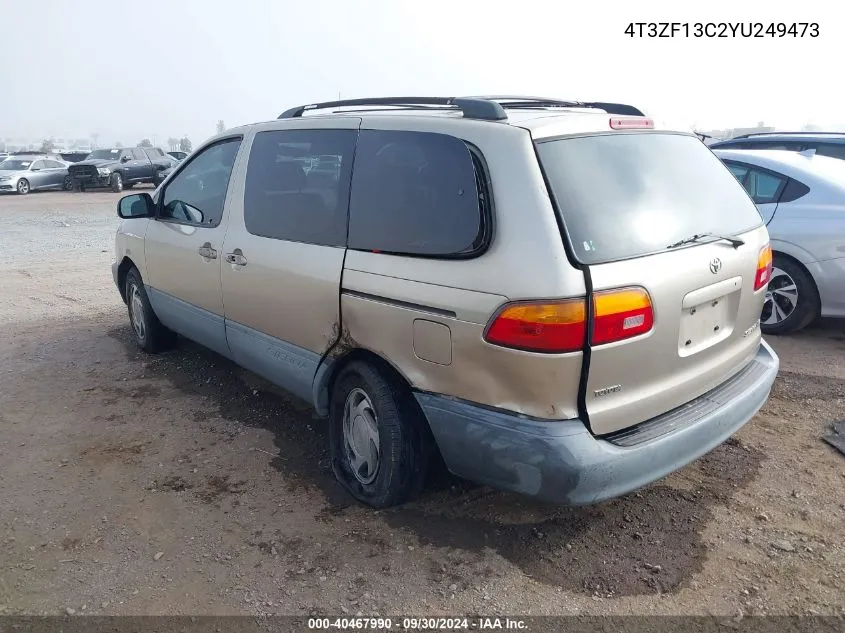 2000 Toyota Sienna Le/Xle VIN: 4T3ZF13C2YU249473 Lot: 40467990