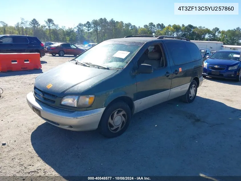 2000 Toyota Sienna Xle VIN: 4T3ZF13C5YU257860 Lot: 40548577