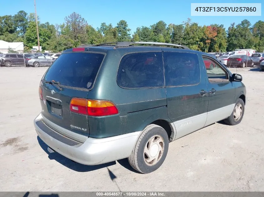 2000 Toyota Sienna Xle VIN: 4T3ZF13C5YU257860 Lot: 40548577