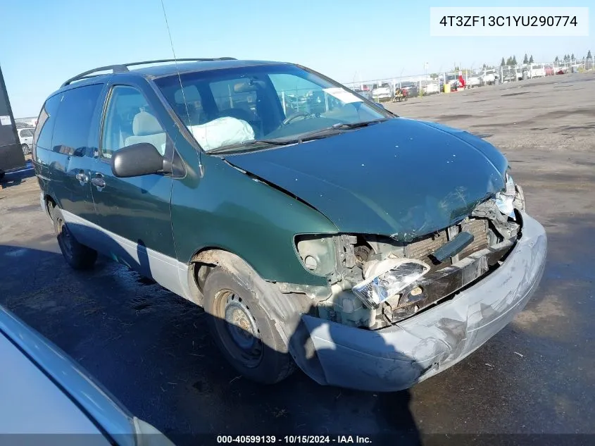 2000 Toyota Sienna Le VIN: 4T3ZF13C1YU290774 Lot: 40599139