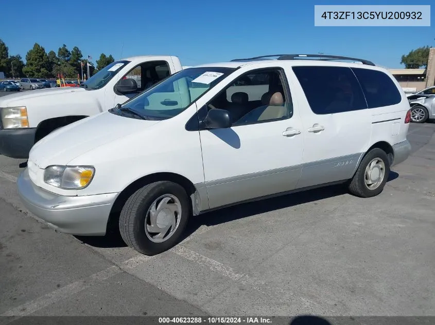 2000 Toyota Sienna Xle VIN: 4T3ZF13C5YU200932 Lot: 40623288