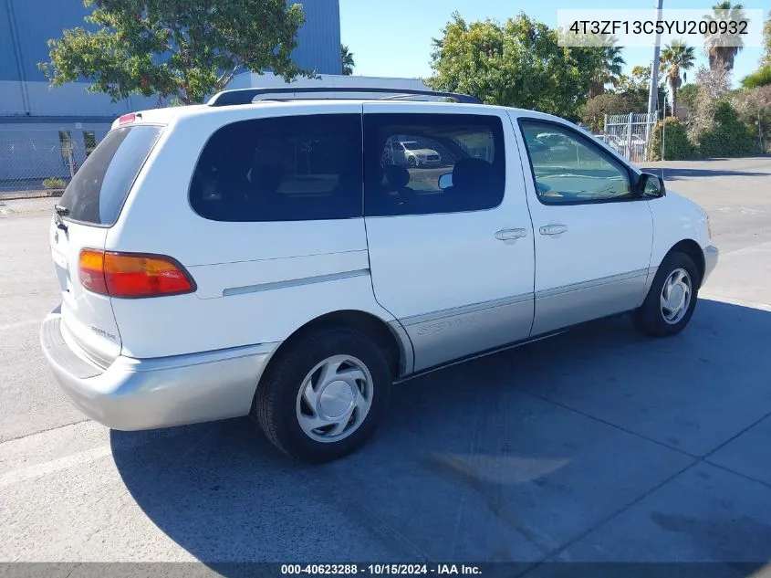 2000 Toyota Sienna Xle VIN: 4T3ZF13C5YU200932 Lot: 40623288