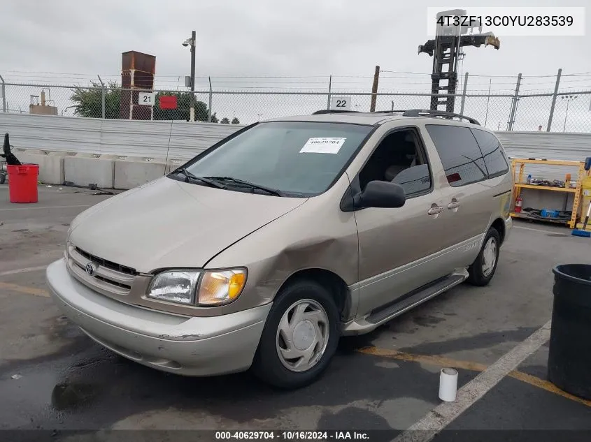 2000 Toyota Sienna Xle VIN: 4T3ZF13C0YU283539 Lot: 40629704