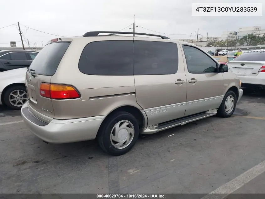 2000 Toyota Sienna Xle VIN: 4T3ZF13C0YU283539 Lot: 40629704