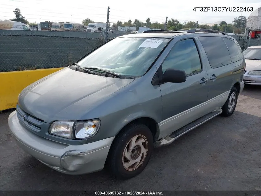 2000 Toyota Sienna Xle VIN: 4T3ZF13C7YU222463 Lot: 40695732