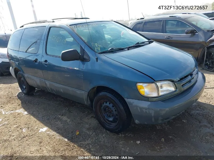 2000 Toyota Sienna Le VIN: 4T3ZF13C6YU272657 Lot: 40710745