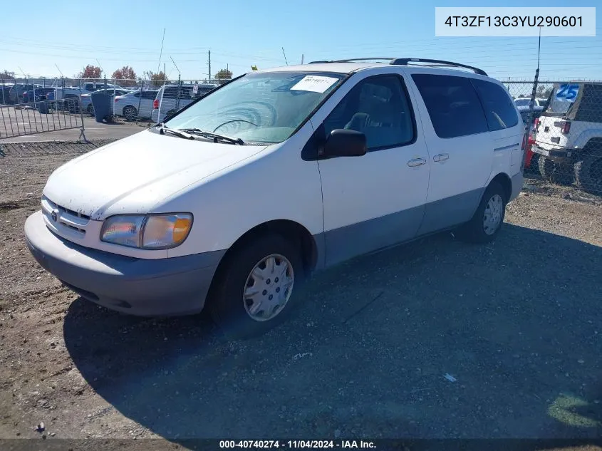 2000 Toyota Sienna Le VIN: 4T3ZF13C3YU290601 Lot: 40740274