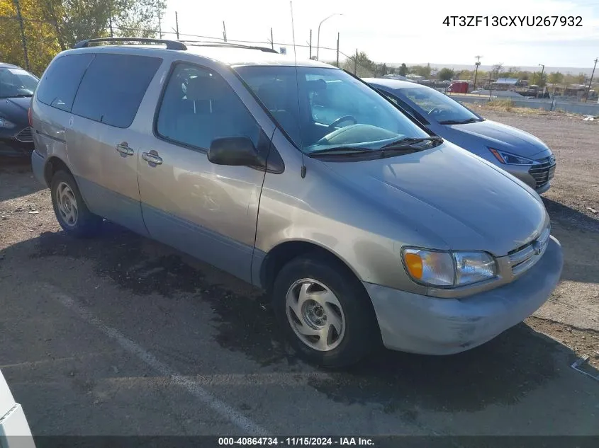 2000 Toyota Sienna Le VIN: 4T3ZF13CXYU267932 Lot: 40864734