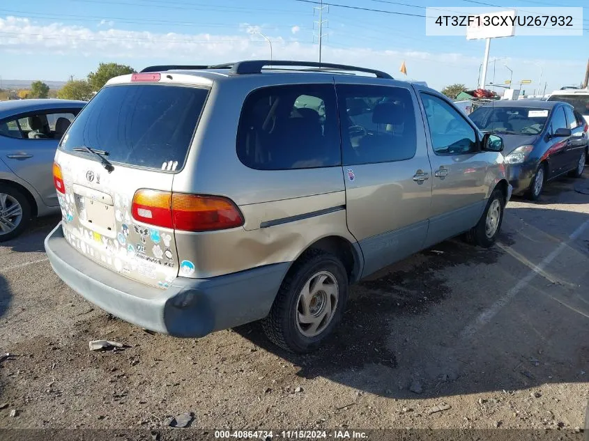 2000 Toyota Sienna Le VIN: 4T3ZF13CXYU267932 Lot: 40864734