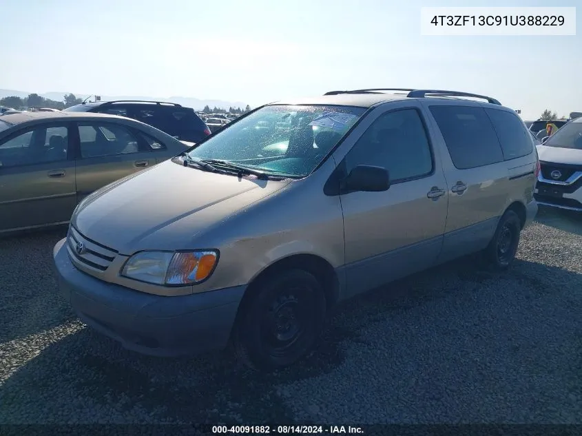 2001 Toyota Sienna Le VIN: 4T3ZF13C91U388229 Lot: 40091882