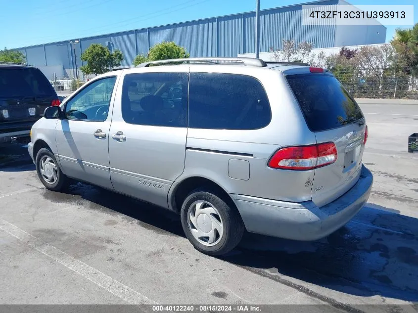 2001 Toyota Sienna Le VIN: 4T3ZF13C31U393913 Lot: 40122240