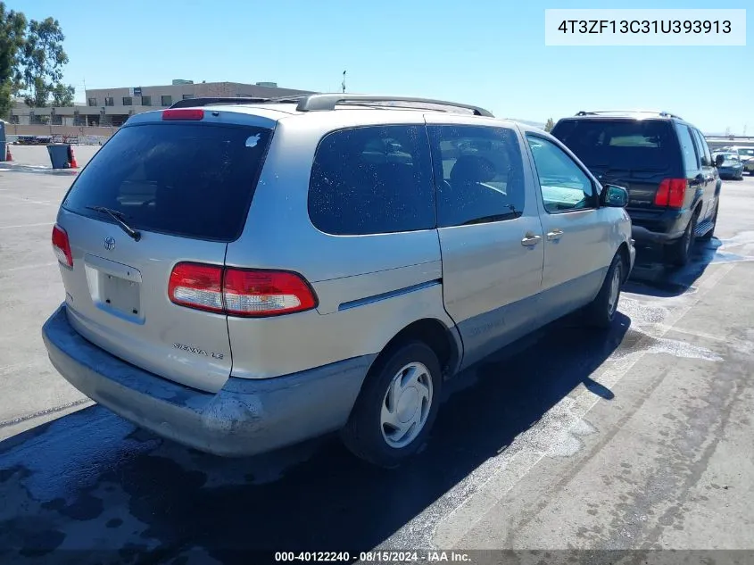 2001 Toyota Sienna Le VIN: 4T3ZF13C31U393913 Lot: 40122240