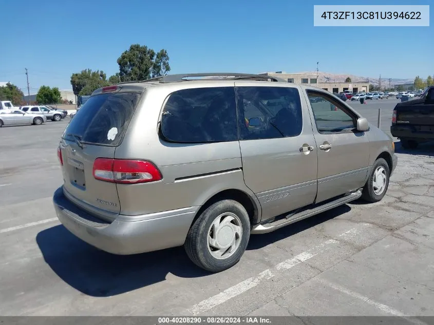 2001 Toyota Sienna Xle VIN: 4T3ZF13C81U394622 Lot: 40208290