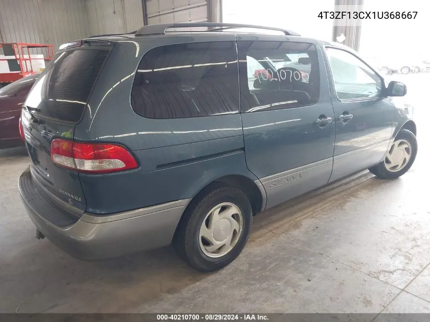 2001 Toyota Sienna Xle VIN: 4T3ZF13CX1U368667 Lot: 40210700